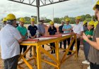 Diretores e prefeito visitam obras do Hospital do Amor em Dourados