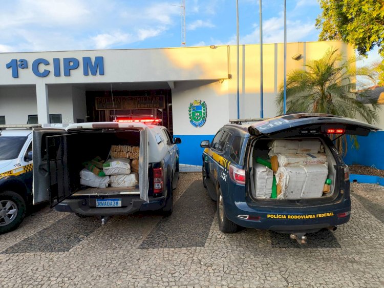 Ação conjunta entre 11º BPM, 1ª CIPM e PRF resulta na apreensão de quase meia tonelada de droga
