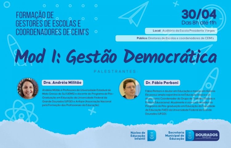 Prefeitura capacita diretores e coordenadores de unidades educacionais