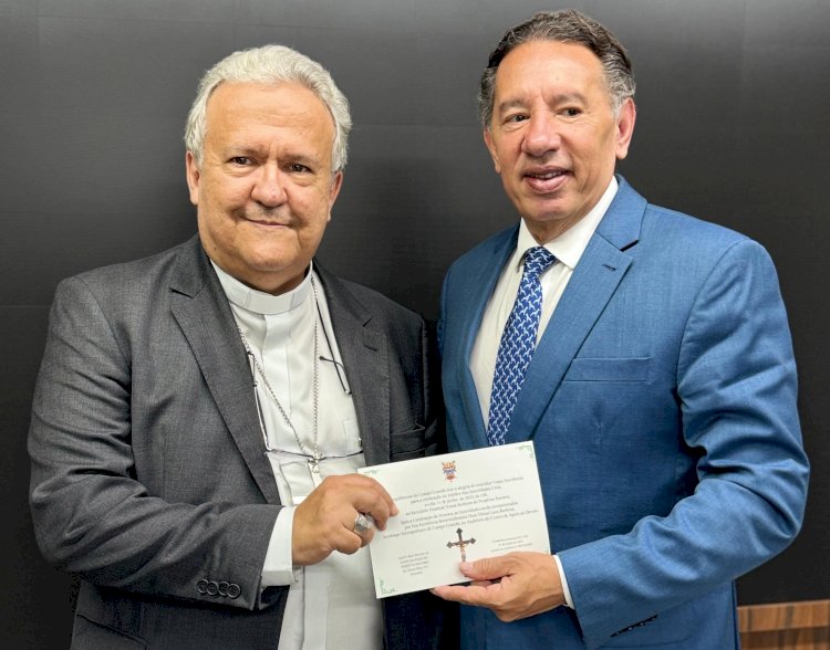 Presidente da ALEMS recebe Dom Dimas e confirma apoio ao Jubileu das Autoridades