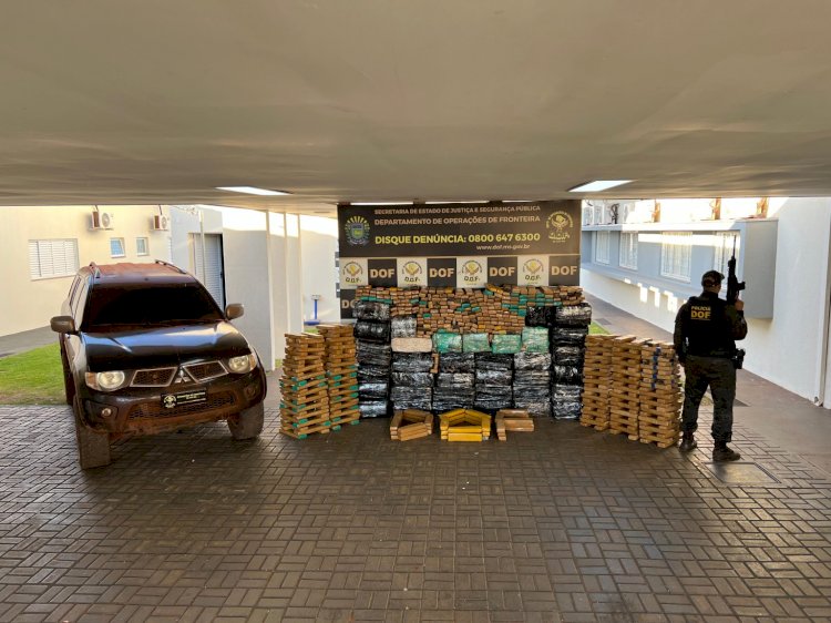 Veículo furtado em São Paulo é recuperado pelo DOF com 1,3 tonelada de drogas em Rio Brilhante 07 jul 2025