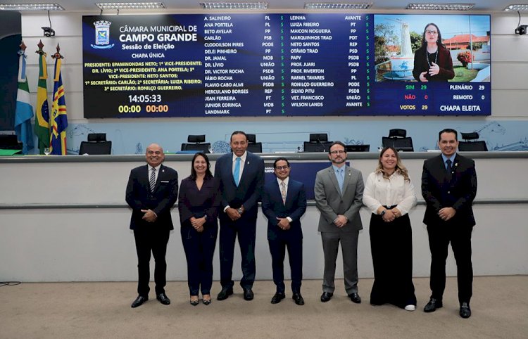 Vereadores elegem composição da Mesa Diretora que estará à frente da Câmara CG no biênio 2027-2028