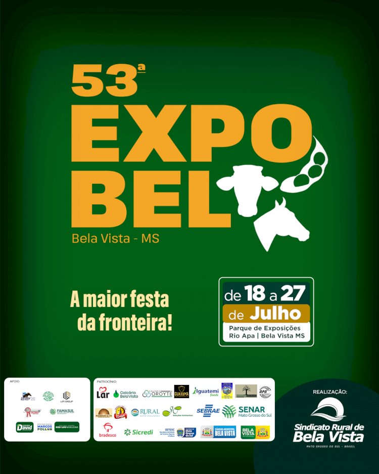 53ª Expobel começa na sexta-feira, em Bela Vista