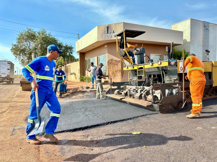 Obra de pavimentação é iniciada no Bairro Jaime Medeiros, em Nova Alvorada do Sul