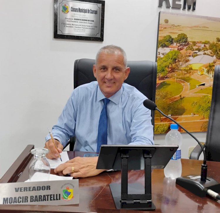 Moacir Baratelli comemora lei que incentiva doação de sangue entre servidores públicos de Caarapó